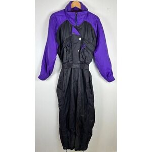Vintage 90s REI Snow Suit Women's Size 10 One Piece Ski Suit Snowboard Purple